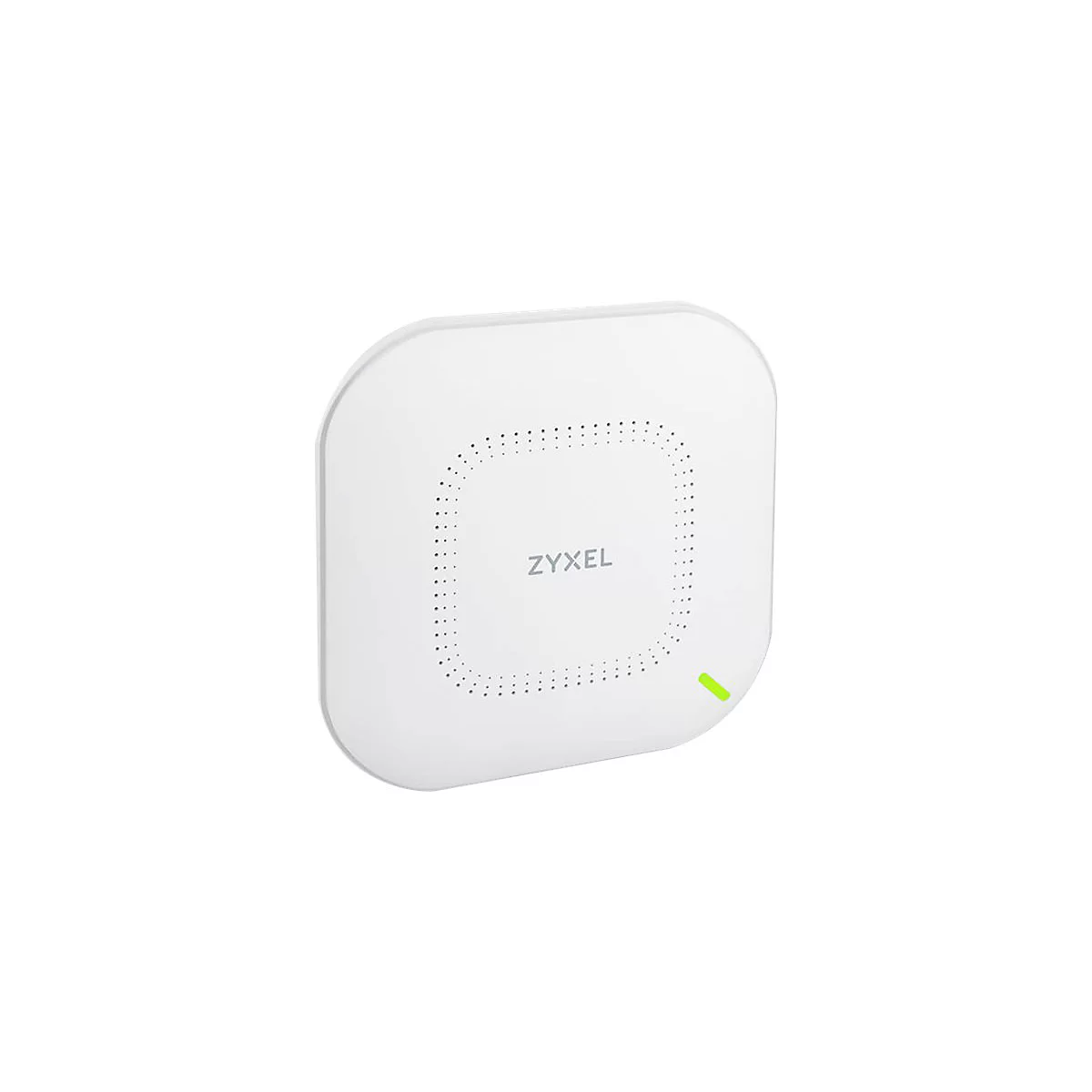 Routeur Wi-Fi blanc avec logo Zyxel et indicateur vert.