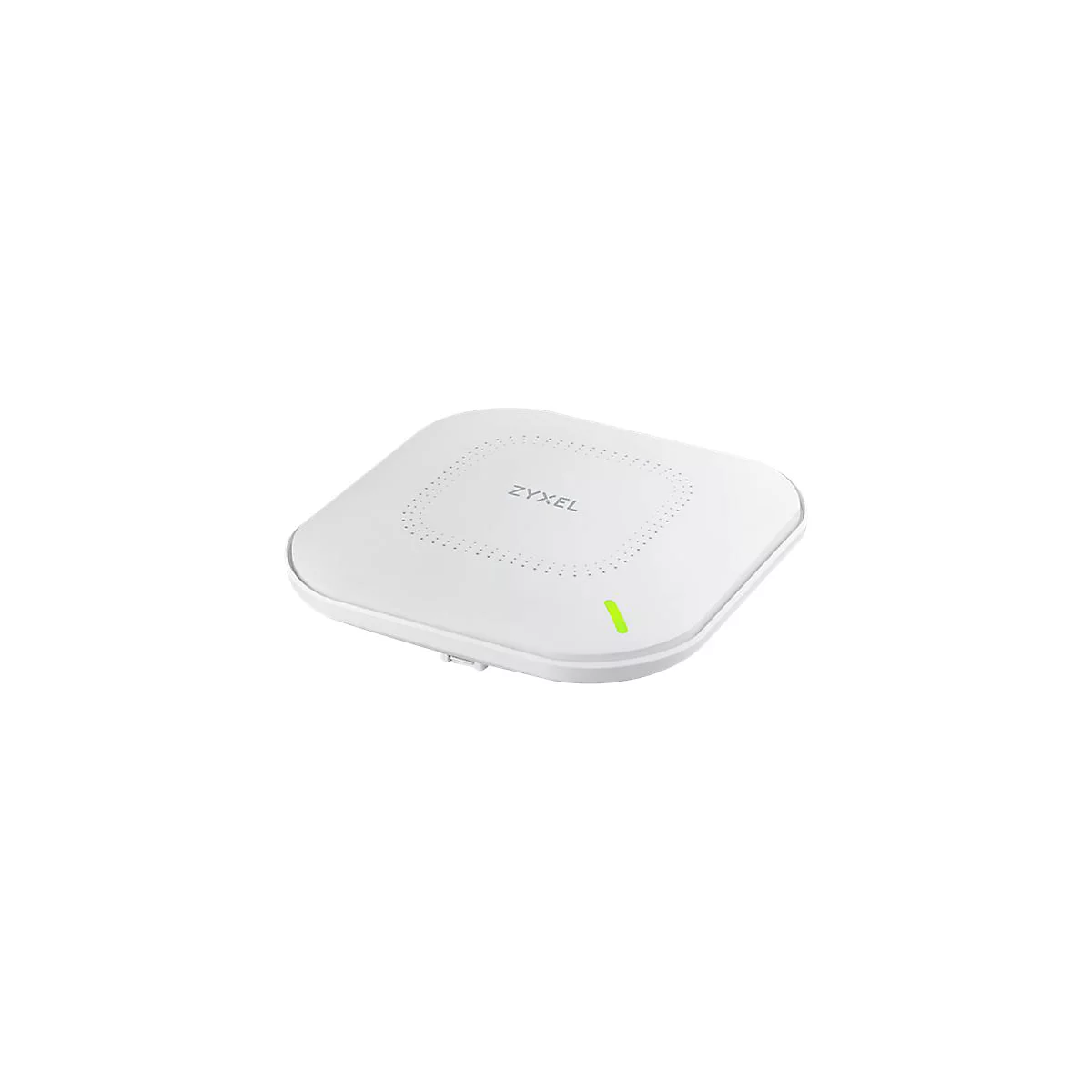 Routeur Wi-Fi blanc avec voyant vert et inscription ZYXEL.